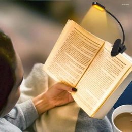 Night Lights LED Book Light Dimmable Flicker Free Colour Temperature Adjustable Flexible Hose Design Students Reading Lamp Clip