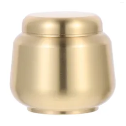 Vases Simple Mini Copper Ashes Urn Multipurpose Round Small Cinerary Casket