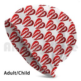 Berets Heartbroken Polka Dot Style Pattern Beanie Hedging Cap DIY Print Cushion Heart Male Female Relationship Love