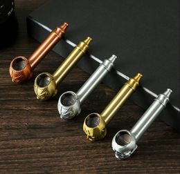 Smoking Pipes Hero skull zinc alloy pipe metal tobacco convenient removable cleaning tobacco