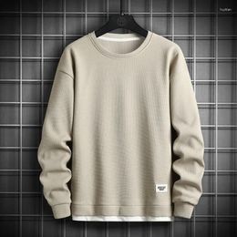 Mens Hoodies 2023 Solid Color Sweatshirt Hip Hop Street Wear Long Sleeve O-neck Pullover Fashion Casual Top