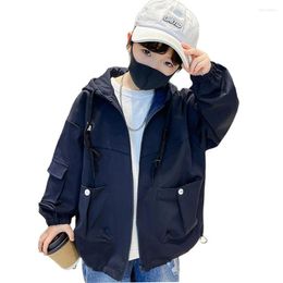 Jackets Boy Jacket Hoodies Solid Color Coat Casual Style Kids Coats Spring Autumn Children Clothing