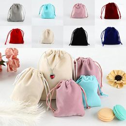 Shopping Bags 1Pcs Drawstring Velvet Gift Multi Size Jewelry Packaging Wedding Pouches With Candy Bracelet Sachet