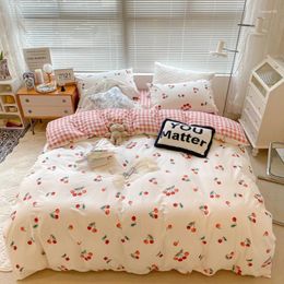 Bedding Sets Princess Aesthetic Bed Sheet Design Cute Ideas Cartoon Cotton Floral Girls Nordic Rose Ropa De Cama Pink Set