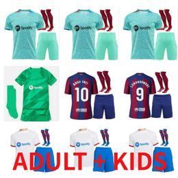 Qqq8 23 24 Lewandowski Pedri Gavi S Soccer Jerseys Ogan Ter Stegen Ansu Fati F. Jong Araujo 2023 2024 Barca Camiseta De Futbol Football