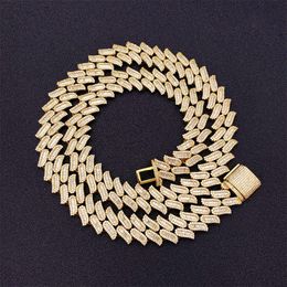 15mm 16mm 18mm 20mm Bracelet 925 Sterling Silver Diamond Gold Custom Men Necklaces Moissanite Cuban Link Chain