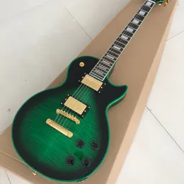 Custom shop, made in China, High Quality green Electric Guitar, Rosewood Fingerboard, Gold Hardware, Free Shipping