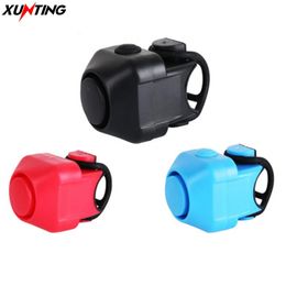 Bike Horns Xunting Bike Electronic Loud Horn 130db Warning Safety Electric Bell Siren Bicycle Handlebar Alarm Ring Bell Cycling Accessories 231101