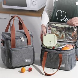 Lunch Bags High Capacity Lunch Bag Women Outdoor Camping Hiking Food Thermal Pouch Child Picnic Drink Snack Keep Fresh Storage Package Item 230331