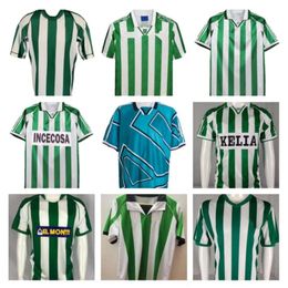 Qqq8 Real Betis Retro Soccer Jersey 1976 1977 1993 1994 1995 1996 1997 1998 2001 2002 Denilson Joaquin Alfonso Fernando Finidi Classic