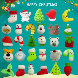 Christmas Toy Kawaii Squishies Mochi Squishy Toys Stress Relief Animals Toy for Kids Boys Girls Party Favors Birthday Gifts 100PC