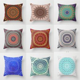 Cross-border bestselling Bohemian Mandala geometric polyester pillow cover home decor sofa cushion cover