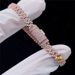 Fine Jewellery Hip Hop Pass Diamond Tester 5mm Moissanite Vvs Cuban Chain Bracelet