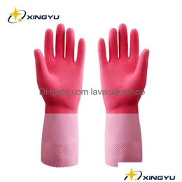 Personal Protective Equipment For Business Wholesale Kitchen Household Cleaning Gloves Dish Laundary Washing Hand Thick Rubber Waterpr Dhtsm