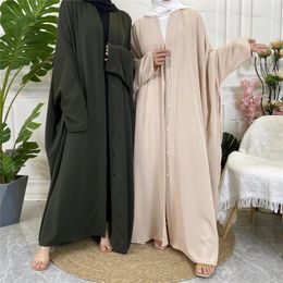 Ethnic Clothing Muslim Elegant Abaya African Black Dress With Buttons Dubai Long Woman Evening Robe Kaftan Moroccan Wedding Caftan Ramadan