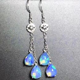 Dangle Earrings Natural Opal Or Amethyst Citrine Drop Earring 925 Sterling Silver Fine Jewellery 0.6ct 4pcs Gemstone X236137