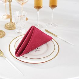 Table Napkin 12Pcs 45X45cm Jacquard Weave Wedding Banquet Square Napkins Dinner Party Decoration Restaurant Supplies
