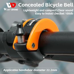 Bike Horns WEST BIKING Bicycle Bell Portable Cycling Horn Clear Loud 100 Decibel Anti Theft Alarm Handlebar Bell MTB Road Bike Accessories 231101
