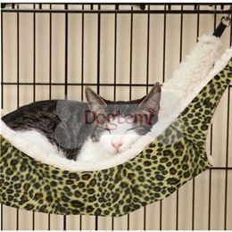 Cat Beds Cage Pet Hammock Bed Pad Love Big Sleeping Leopard/zebra Microfiber House Washable Hanging Metal Buckle