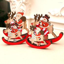 Christmas Decorations Year 2023 Xmas Wooden Pendants Wood Craft Tree DIY Gifts Kid Toys Home