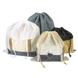Storage Bags 10pcs Non-woven Drawstring Dust-proof Convenient Pouches Pocket Clear Clothing Organiser