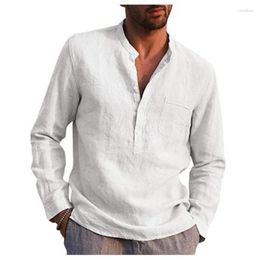Men's T Shirts 897504629 Men's Linen Cotton Shirt Regular Fit Sleeve Polyester Beach Casual Big And Tall Retro