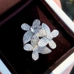 Wedding Rings CAOSHI Gorgeous Butterfly Finger Ring Female Elegant Luxury Accessories For Anniversary Party Silver Colour Jewellery