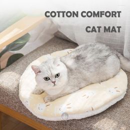 Cat Beds Round Mat Winter Warm Soft Bed Bite Resistant Blanket Non Stick Hair Nest Pets At All Seasons Bedding Supplies