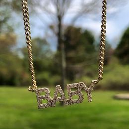 DOREMI Crystal Pendant Letters Necklace for Women Custom Jewellery Custom Name Necklaces Personalised Zirconia iced out pendant Y122247W
