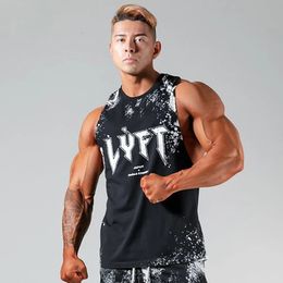 Men s Tank Tops Summer Style Casual Fitness Black Vest Jogging Running Breathable Slim fit T shirt Cotton Round Neck Sports 230403