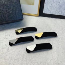 Korean Flocking Letter Hair Clip Fashion Versatile Side Bang Clip Women's Style Duck Mouth Headwear 2 Colors