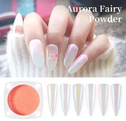 Shiny Ice Transparent Nail Unicorn Mirror Powder Chrome Mermaid Glitter Pigment Nail Art Tips Decoration Accessories Dust I049333N9940938