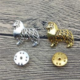 Brooches Shetland Sheepdog And Pins Trendy Animal Metal Suit Men Fashion Pet Jewellery