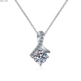 Trendy Necklace 2023 Sterling Silver Missonite Diamond Necklace 925 Silver Zircon Jewellery Tennis Chain Necklace for Women