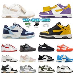out of office sneaker women mens shoes designer shoes Black White Celadon Purple Yellow Mint Orange Lilac Navy Grey White OOO Low Tops Calf Leather des chaussures