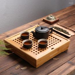Tea Trays Natural Bamboo Tray Chinese Ceremony Table Hand Made Sets Teapot Crafts Environment