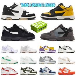 with box out of office sneaker OOO Low Tops Calf Leather designer shoes women mens shoes Navy Blue Pink Light Grey Black White Purple Yellow Sand Grey White trainers