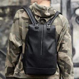 Backpack Men Women Waterproof Leather High Quality Thick PU Travel Rucksack Schoolbag Male Laptop Mochila Bags