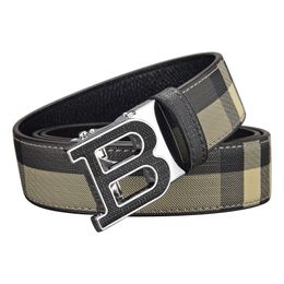 High Quality slide buckle B letter White genuine Leather Waistband casual ceinture homme Fashion Men Belts designer Waist Strap 220712