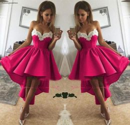 Party Dresses 2023 Fuchsia Short Homecoming Dress A Line Sweetheart Neck Juniors Sweet 15 Graduation Cocktail Plus Size