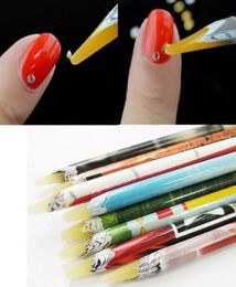 200pcs Picking Up Rhinestone Picker Pen Wooden Wax Pen Nail Manicure Tool Random Color KD19601010