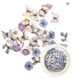 Nail Art Decorations Butterfly Bee Sequins Glitter Flakes Decoration Mixed Rose Flower Leaf DIY Decals Jewelry Manicure Accessory4830237