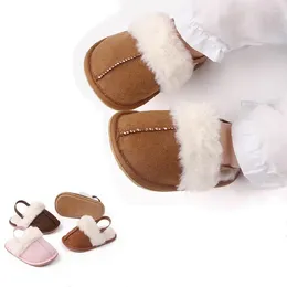 Sandals Born Baby Shoes Cute Girls Rubber Hard Soled Antiskid Toddler Slipper First Walkers Zapatos De Bebes