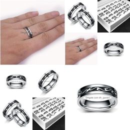 Couple Rings 20 Pcs Mix Fashion Stainless Steel Men Jewelry Whole Simple Sier Color Vintage Ring For Party Drop Delivery Dhgarden Dhnsd