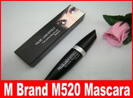 M Brand Makeup Mascara False Lash Effect Full Lashes Natural Mascara Black Waterproof M520 Eyes Make Up DHL 5117403