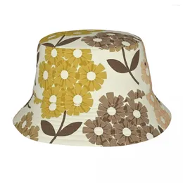 Berets Orla Kiely Leaf Bucket Hat For Girl Summer Simplicity Sun Street Foldable Outdoor Fishing Ispoti Cap
