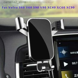 Car Holder LHD Car Phone Holder For Volvo s60 v60 s90 v90 xc40 xc60 xc90 Car Styling Bracket GPS Stand Rotatable Support Mobile Accessories Q231104