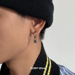 Backs Earrings Lock Head Senior Men's Hip Hop