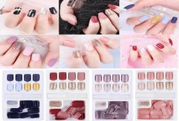 30Pcs False Nail Artificial Tips for Decoration With Designs Press On Nails StickOnNails Manicure Tools Detachable Fake Nails4794066