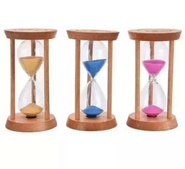 Moda 3 minutos Madeira moldura de areia de areia de vidro de vidro Hourglass Time Contra Down Down Kitchen Timer Clock Decoration Gift GWA